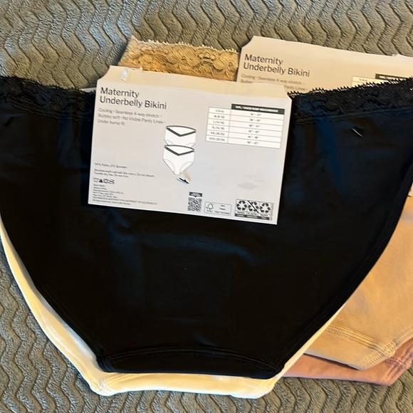 4-Pair Destination Maternity Lace Cooling Seamless Under Belly Bikini Panties - Picture 8 of 13